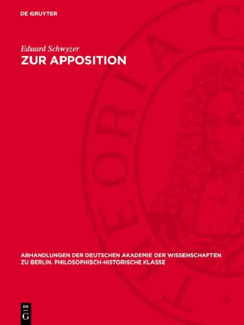 Zur Apposition by Eduard Schwyzer