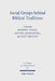 Social Groups Behind Biblical Traditions: Identity Perspectives from Egypt, Transjordan, Mesopotamia, and Israel in the Second Temple Period by Bartosz Adamczewski, Benedikt Hensel, Dany Nocquet