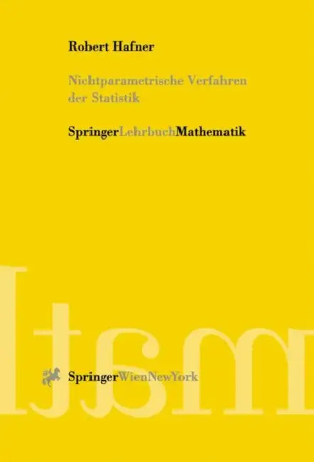 Nichtparametrische Verfahren Der Statistik by Robert Hafner