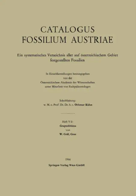 Graptolithina by W. Gräf