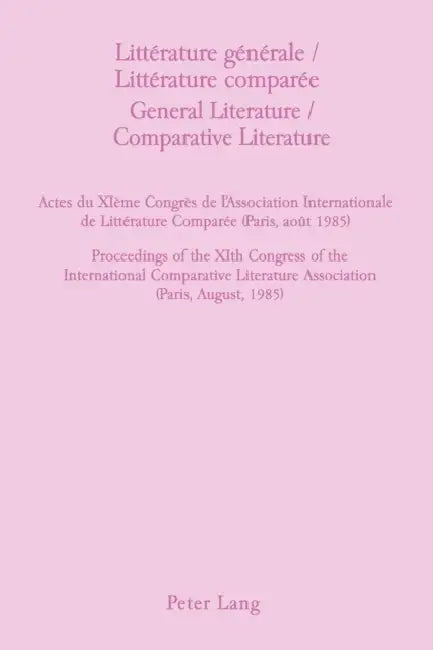Littérature générale / Littérature comparée- General Literature / Comparative Literature: General Literature / Comparative Literature by Paul Chavy, György M. Vajda