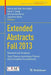 Extended Abstracts Fall 2013: Geometrical Analysis; Type Theory, Homotopy Theory and Univalent Foundations by Maria del Mar González