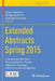 Extended Abstracts Spring 2015: Interactions Between Representation Theory, Algebraic Topology and Commutative Algebra by Dolors Herbera