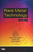 Rare Metal Technology 2016 by Shafiq Alam