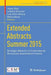 Extended Abstracts Summer 2015: Strategic Behavior in Combinatorial Structures; Quantitative Finance by Josep Díaz