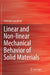 Linear and Non-linear Mechanical Behavior of Solid Materials- by Lexcellent