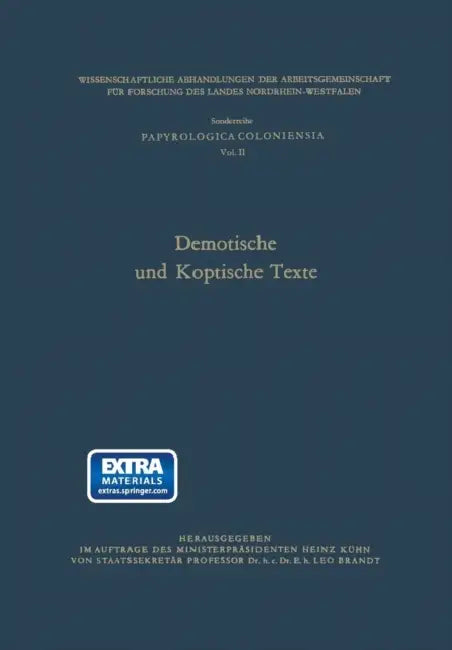 Demotische Und Koptische Texte by Brandt
