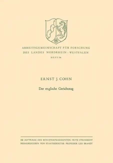 Der Englische Gerichtstag by Ernst Joseph Cohn
