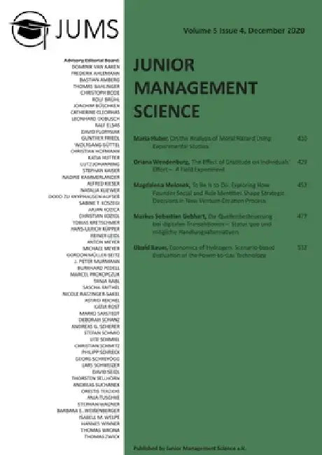 Junior Management Science, Volume 5, Issue 4, December 2020 by Junior Management Science E V