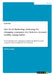 Fast Food Marketing. Analyzing the changing consumer diet behavior towards healthy eating habits: Evaluating innovative marketing strategies for globa by Li-En Lin