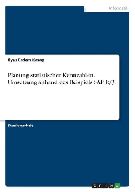 Planung statistischer Kennzahlen. Umsetzung anhand des Beispiels SAP R/3 by Kasap, Ilyas Erdem