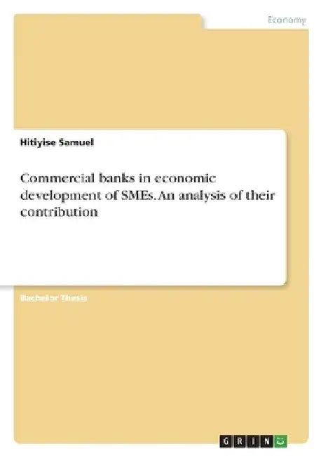 Commercial banks in economic development of SMEs. An analysis of their contribution by Hitiyise Samuel