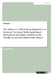 The Influence of Workshop Equipment on Students' Technical Skills Aquisition. A Research in Secondary Schools in the Buruku Local Government Area, Ben by Anonym