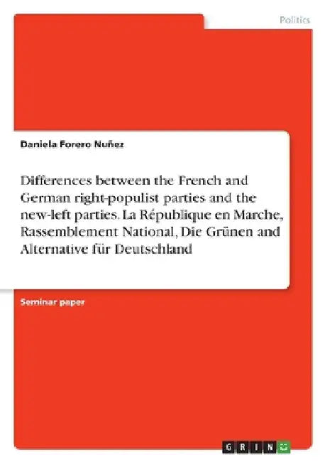 Differences between the French and German right-populist parties and the new-left parties. La République en Marche, Rassemblement National, Die Grünen by Daniela Forero Nuñez