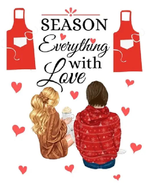 Season Everything With Love: Our Family Recipes Keepsake Organizer - Recipe Journal Hardcover - Handwritten Recipe Book by Kate Spice