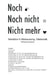 Noch-Noch nicht-Nicht mehr: Verhaltenstraining - Selbstkontrolle by Wilfried Schneider