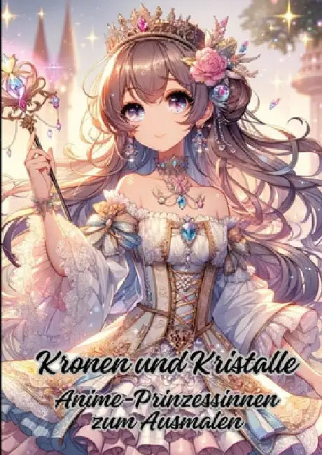 Kronen und Kristalle: Anime-Prinzessinnen zum Ausmalen by Diana Kluge