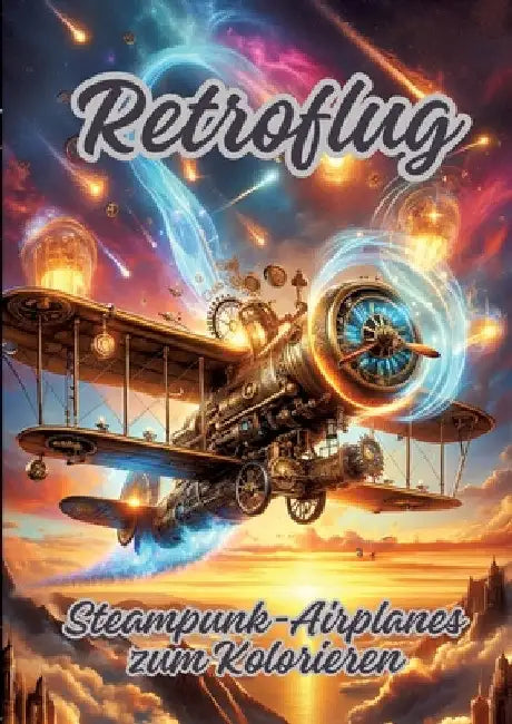Retroflug: Steampunk-Airplanes zum Kolorieren by Ela Artjoy