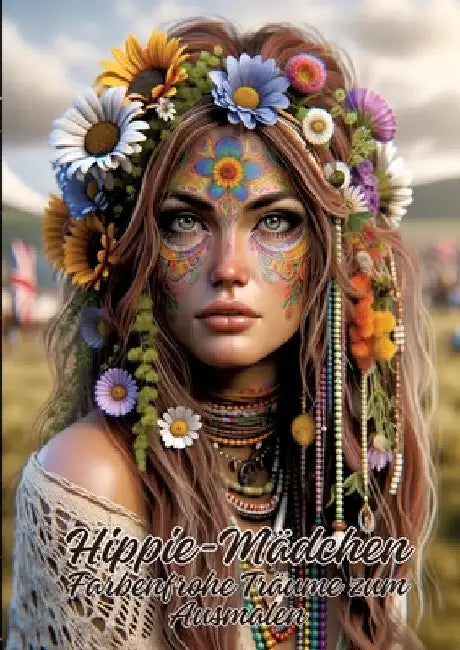 Hippie-Mädchen: Farbenfrohe Träume zum Ausmalen by Ela Artjoy