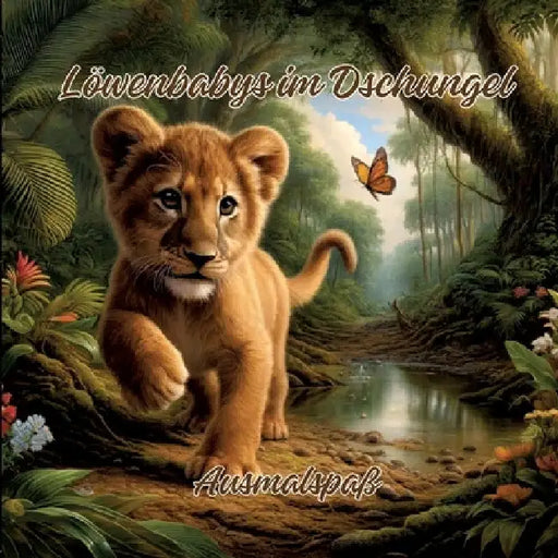 Löwenbabys im Dschungel: Ausmalspaß by Ela Artjoy