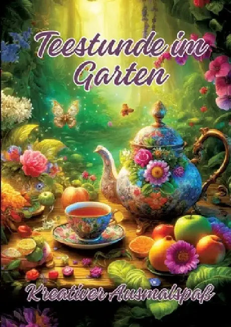 Teestunde im Garten: Kreativer Ausmalspaß by Ela Artjoy