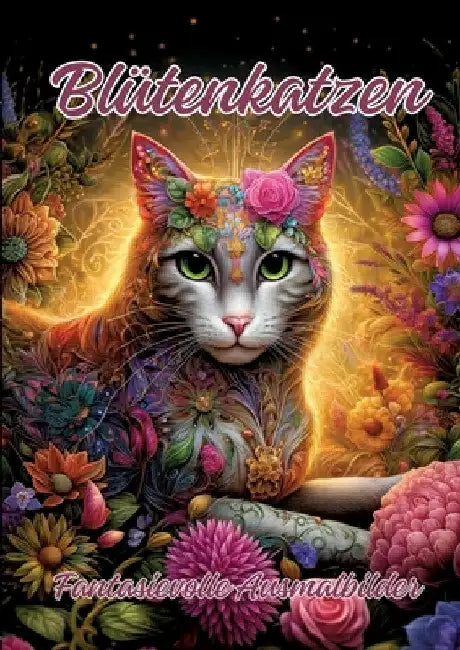 Blütenkatzen: Fantasievolle Ausmalbilder by Ela Artjoy