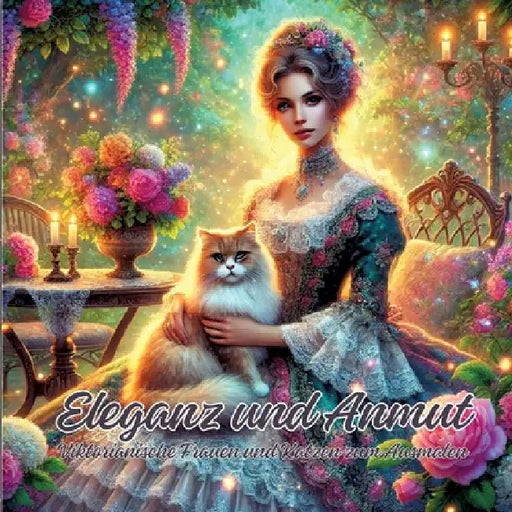Eleganz und Anmut: Viktorianische Frauen und Katzen zum Ausmalen by Ela Artjoy