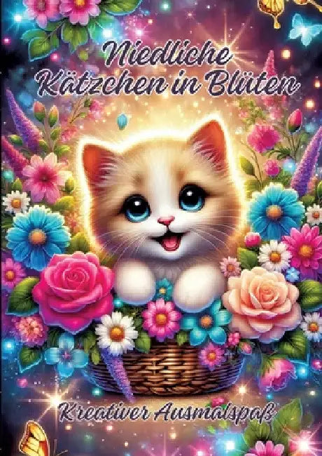 Niedliche Kätzchen in Blüten: Kreativer Ausmalspaß by Ela Artjoy