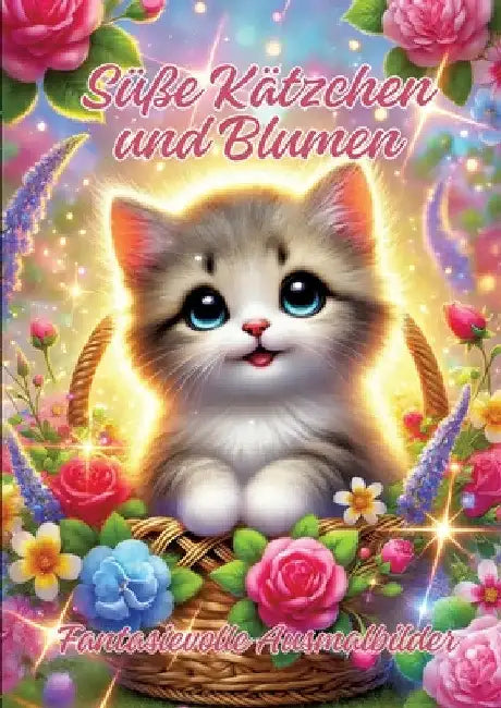 Süße Kätzchen und Blumen: Fantasievolle Ausmalbilder by Ela Artjoy