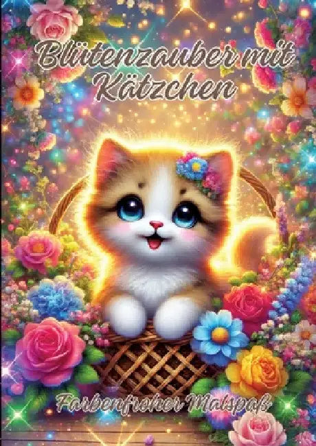 Blütenzauber mit Kätzchen: Farbenfroher Malspaß by Ela Artjoy