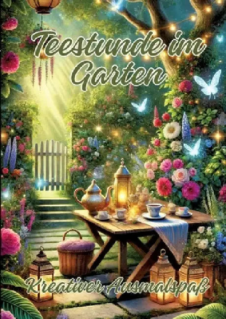Teestunde im Garten: Kreativer Ausmalspaß by Ela Artjoy