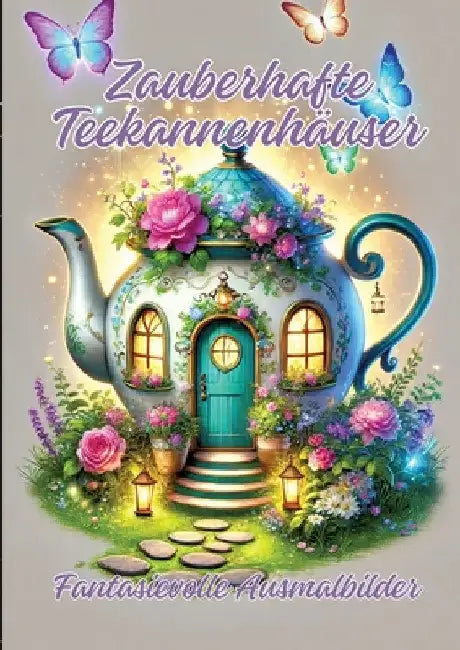 Zauberhafte Teekannenhäuser: Fantasievolle Ausmalbilder by Ela Artjoy