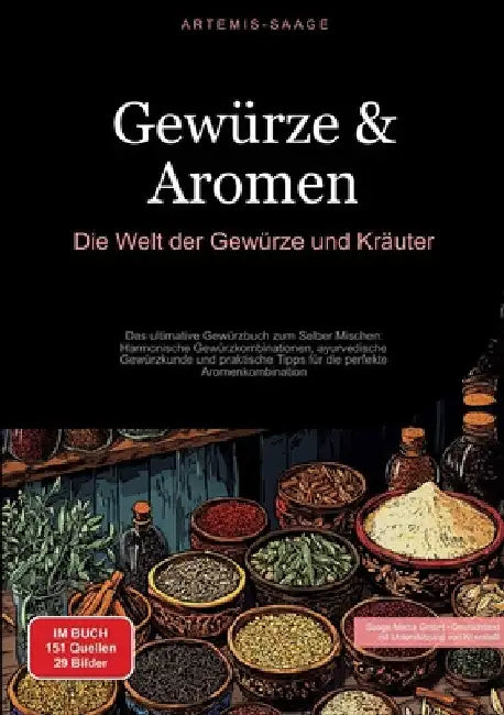 Gewürze & Aromen: Die Welt der Gewürze und Kräuter: Das ultimative Gewürzbuch zum Selber Mischen: Harmonische Gewürzkombinationen, ayurvedische Gewürz by Artemis Saage