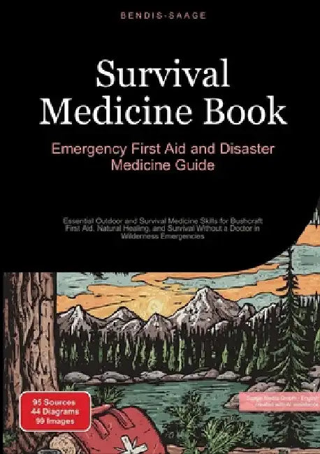 Survival Medicine Book: Emergency First Aid and Disaster Medicine Guide: Essential Outdoor and Survival Medicine Skills for Bushcraft First Aid, Natur by Bendis A. I. Saage -. English