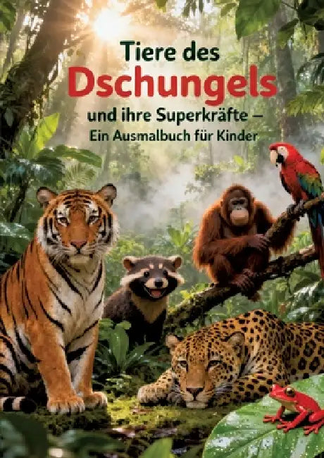 Das große Ausmal- & Lernbuch: Tiere des Dschungels und ihre Superkräfte: Das Buch kombiniert spannendes Wissen mit kreativen Ausmalbildern - spieleris by Marco Rand