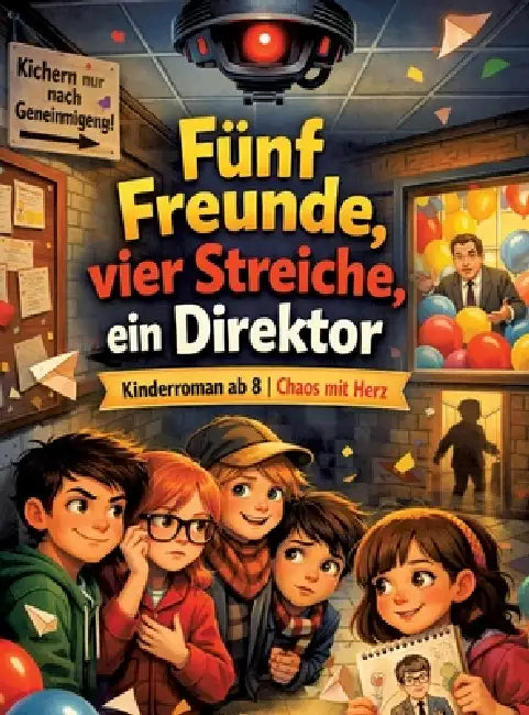 Fünf Freunde, vier Streiche, ein Direktor: Kinderroman ab 8 Chaos mit Herz by Dominik Mikulaschek