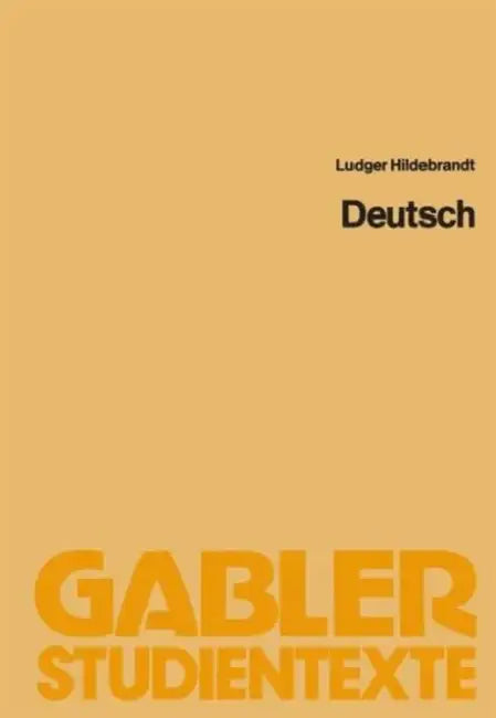 Deutsch by Hildebrandt Ludger
