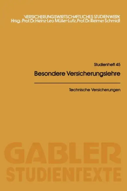 Technische Versicherungen by Wolfgang Meyer-Rassow, Hans J. Vandrey