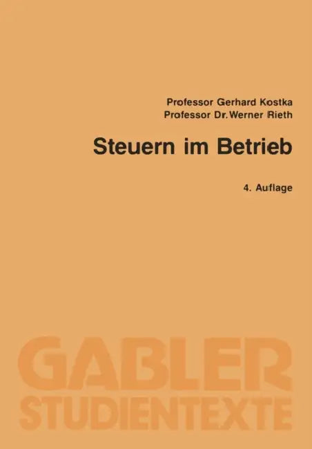 Steuern Im Betrieb by Gerhard Kostka