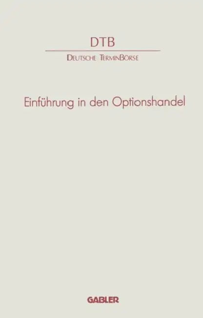 Einführung in Den Optionshandel by Christian Imo