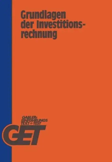 Grundlagen Der Investitionsrechnung by Diether Hofmann