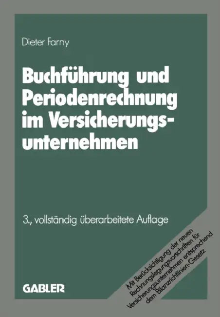 Buchführung Und Periodenrechnung Im Versicherungsunternehmen by Dieter Farny