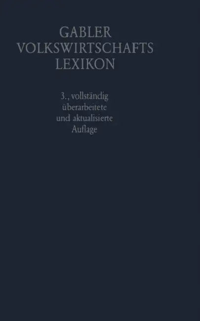Gabler Volkswirtschafts-Lexikon by Kenneth A. Loparo