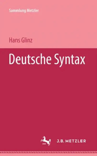 Deutsche Syntax by Hans Glinz