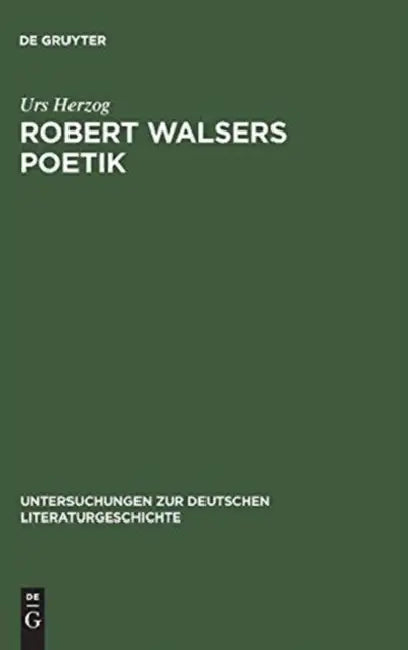 Robert Walsers Poetik by Urs Herzog