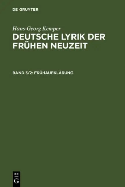 Fruhaufklarung by Hans-Georg Kemper