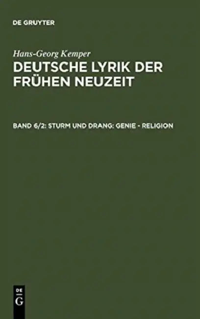 Sturm Und Drang by Hans-Georg Kemper