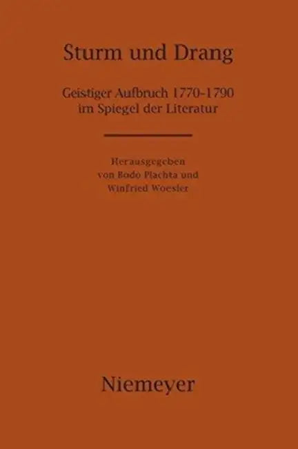 Sturm und Drang by Bodo Plachta, Winfried Woesler