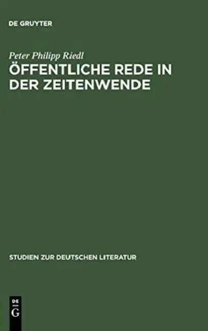 Öffentliche Rede in der Zeitenwende by Peter Philipp Riedl