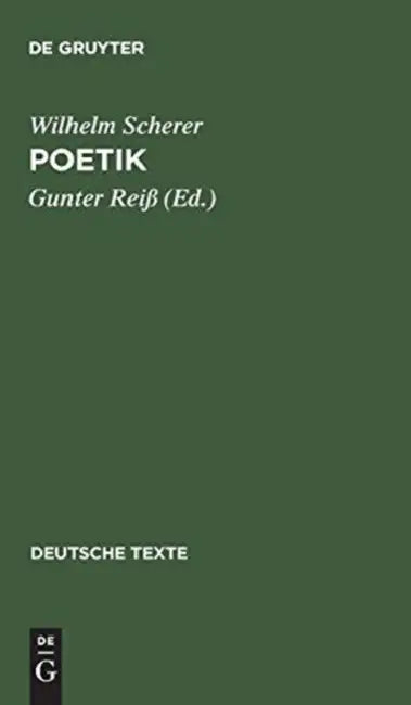 Poetik by Wilhelm Scherer, Gunter Reiß
